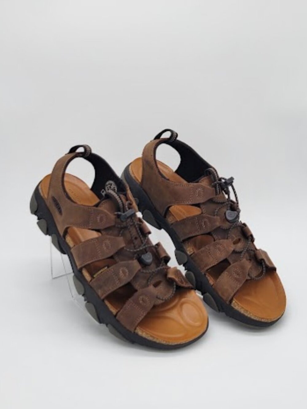 KEEN Men’s Daytona II Brown Leather open-Toe Outdoor Sandals Size 12 NWOB
